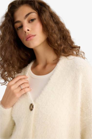 كارديجان تريكو اوفر سايز بياقة V