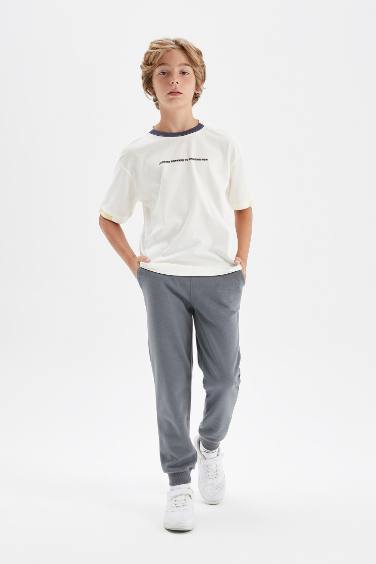 Boy Gray School Sweatpants