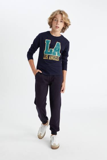 Boy Navy Blue School Sweatpants