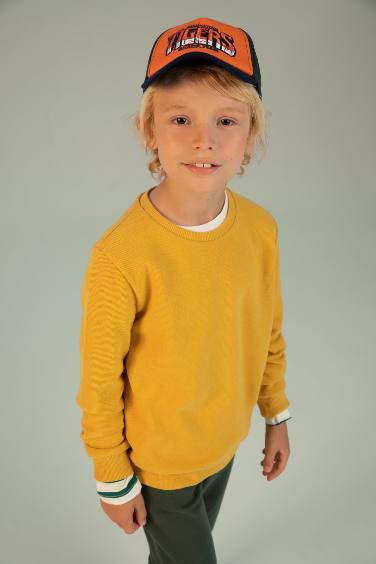 Boy Regular Fit Back To School Crew Neck Thessaloniki Fabric Sweatshirt