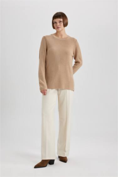 Pull-Over Coupe Régulière Col Rond