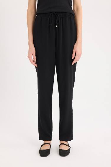 Harem Belmando Kumaş Pantolon Cepli Normal Bel Basic Düz Paça