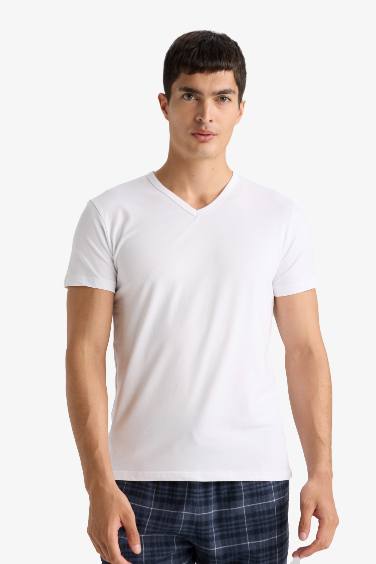 Slim Fit Dar Kesim V Yaka Üst