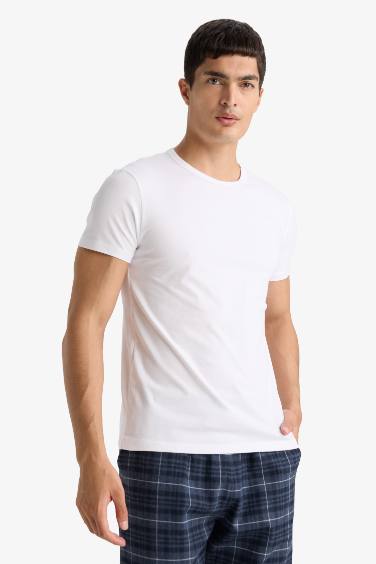 Slim Fit Dar Kesim Bisiklet Yaka Üst