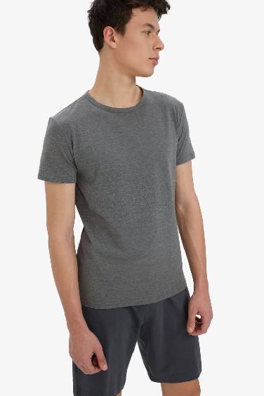 Slim Fit Dar Kesim Bisiklet Yaka Üst