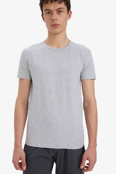 Slim Fit Dar Kesim Bisiklet Yaka Üst