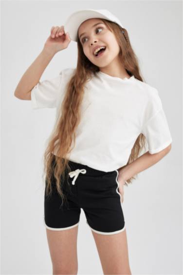 Girl Sweatshirt Fabric Shorts