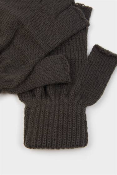 Gants en tricot à doigts ouverts pour homme