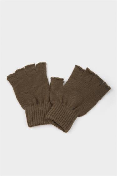 Gants en tricot à doigts ouverts pour homme