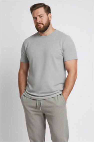 дөңгелек жаға Қысқа жеңді футболка