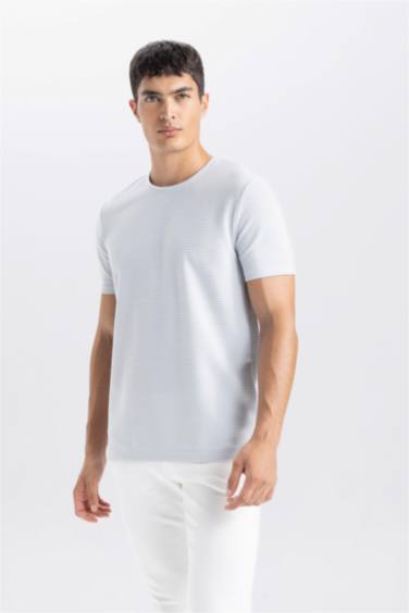Slim Fit Crew Neck Basic Short Sleeve T-Shirt