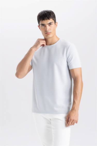 Slim Fit Crew Neck Basic Short Sleeve T-Shirt