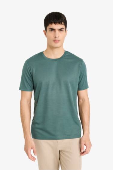 Slim Fit Crew Neck Basic Short Sleeve T-Shirt