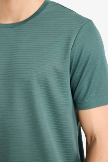 Slim Fit Crew Neck Basic Short Sleeve T-Shirt