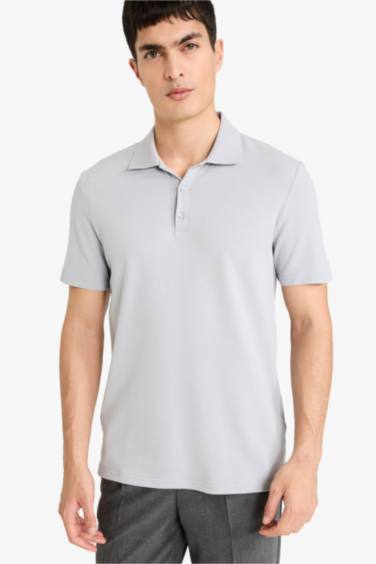 Slim Fit Short Sleeve Cotton Basic Polo Shirt