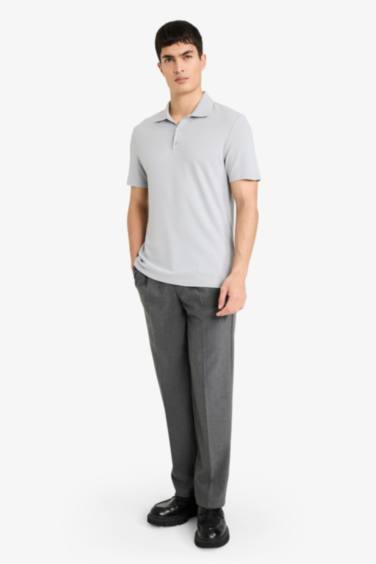 Slim Fit Short Sleeve Cotton Basic Polo Shirt