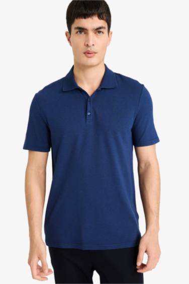 Slim Fit Short Sleeve Cotton Basic Polo Shirt