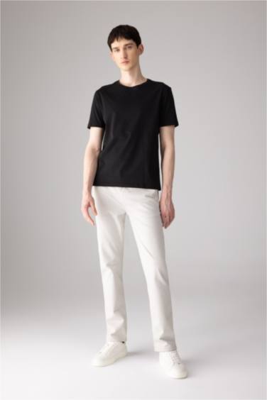 تيشيرت سادة نص ردن قطن سادة بقصة عادية