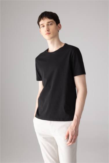 تيشيرت سادة نص ردن قطن سادة بقصة عادية