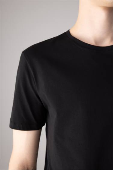 تيشيرت سادة نص ردن قطن سادة بقصة عادية