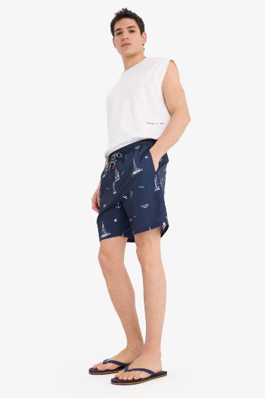 Regular Fit Printed Short Swim Shorts