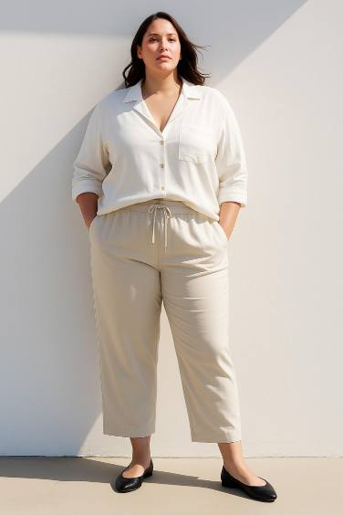 Chemise à manches longues basique à coupe régulière