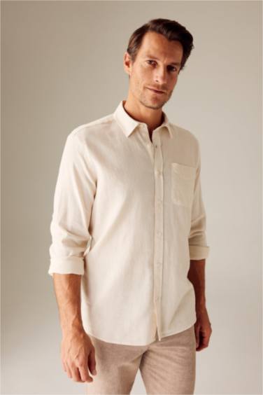 Chemise Coupe Régulière À Manches Longues