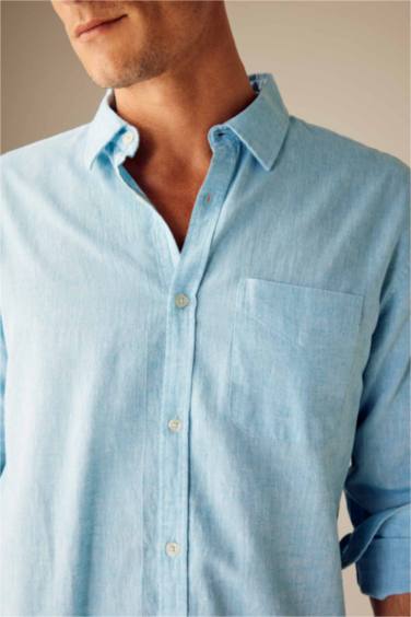 поло жаға мақта Ұзын жеңді көйлек