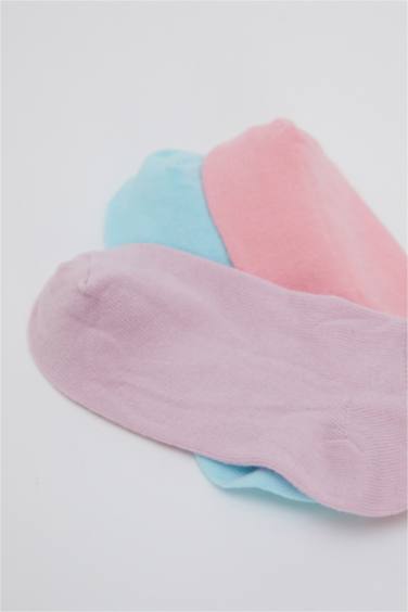 Girl Patterned 3 Pack Booties Socks