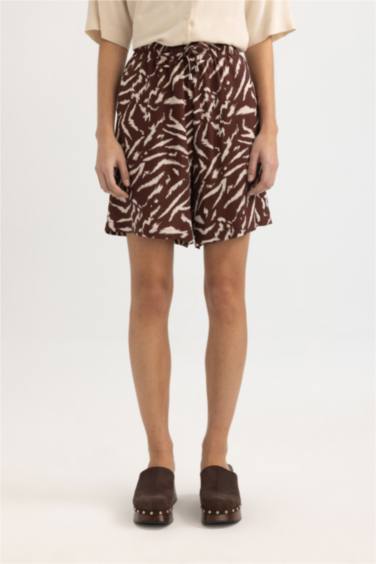 Relax Fit High Waist Wide Leg Shorts