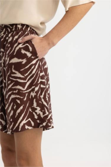 Relax Fit High Waist Wide Leg Shorts