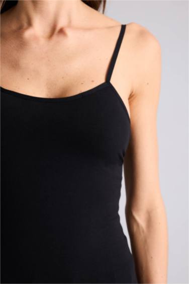 İp Askılı Kaplı Pamuklu Atlet - Görsel 4