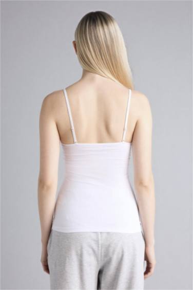 İp Askılı Kaplı Pamuklu Atlet - Görsel 5