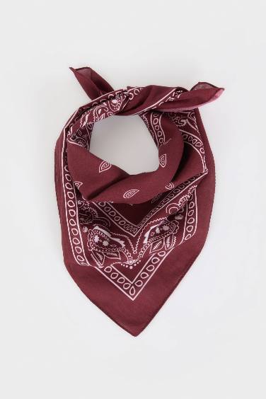 Kadın Desenli Pamuklu Bandana