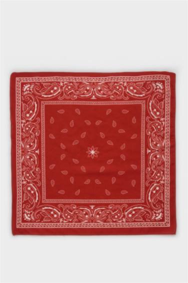 Kadın Desenli Pamuklu Bandana - Görsel 2