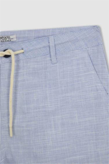 Бермуды стандартного кроя из льна