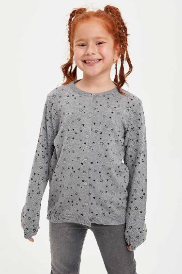 Girl Printed Knit Jumper