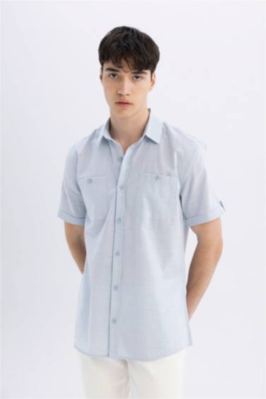 слим пішімі Қысқа жеңді жейде