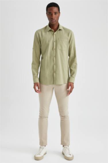 слим пішімі Ұзын жеңді көйлек