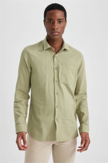 слим пішімі Ұзын жеңді көйлек