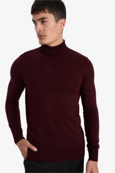 Slim Fit Turtleneck Knitwear Pullover