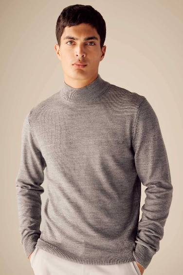 Slim Fit Turtleneck Knitwear Pullover