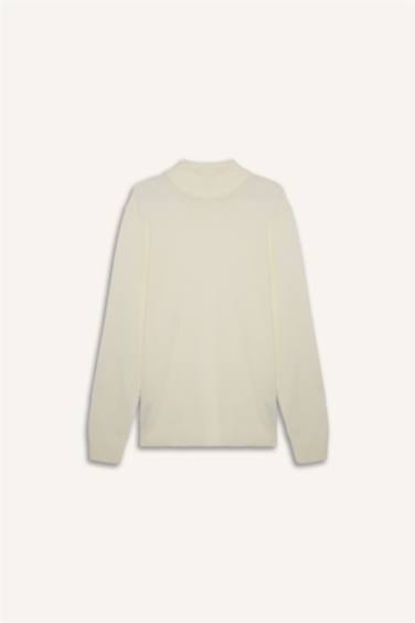 Slim Fit Turtleneck Basic Knit Pullover