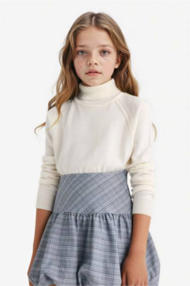 Girl Regular Fit Turtleneck Pullover