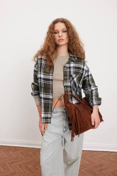 Shirt Collar Flanel Long Sleeve Shirt