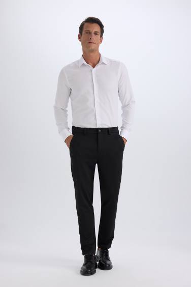 قميص ردن طويل اوكسفورد سليم فيت بياخة بولو