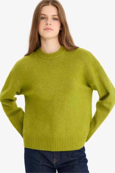 Oversize Geniş Kalıp Bisiklet Yaka Kazak