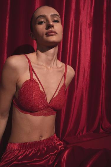 Defacto Fall in Love Lace Coverless Padless Bra