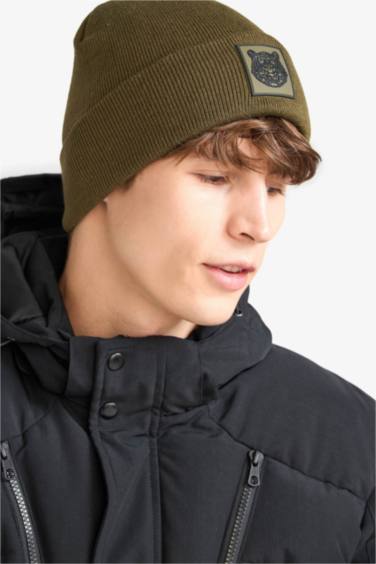 Bonnet à étiquette tissée pour homme