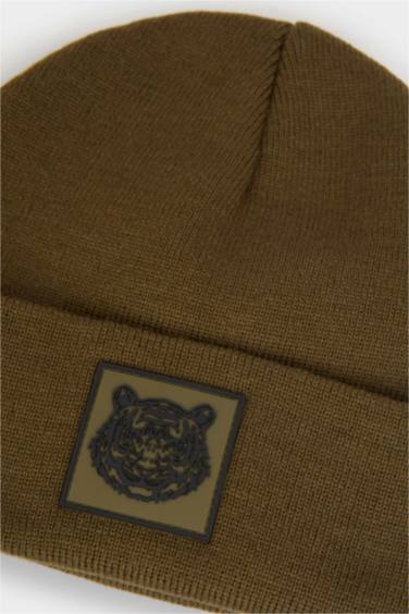 Bonnet à étiquette tissée pour homme